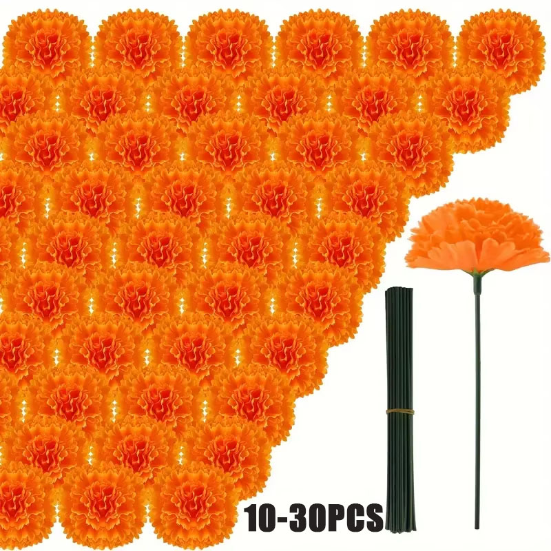 Indian Wedding Decor Supply - 10-30 Pezzi Fiori Artificiali di Garofano