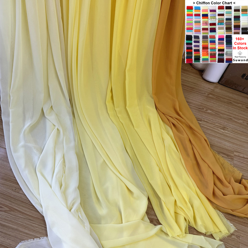 Wedding Backdrop Curtain - Tessuto chiffon giallo arancione Decorazione della