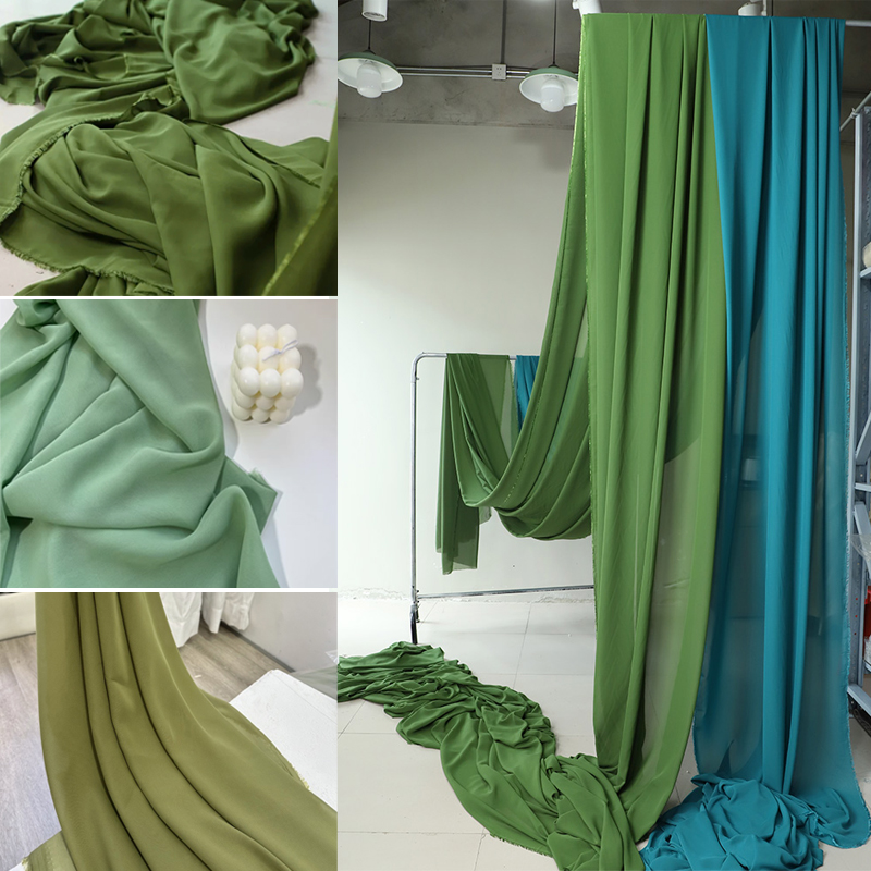 Oliva Avocado verde Chiffon te - Wedding Backdrop Curtain recensione e prezzo