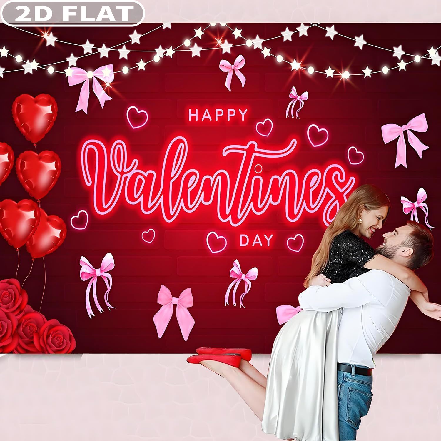 2D FLAT 1pc Happy Valentine's  - Photo Booth Prop recensione e prezzo