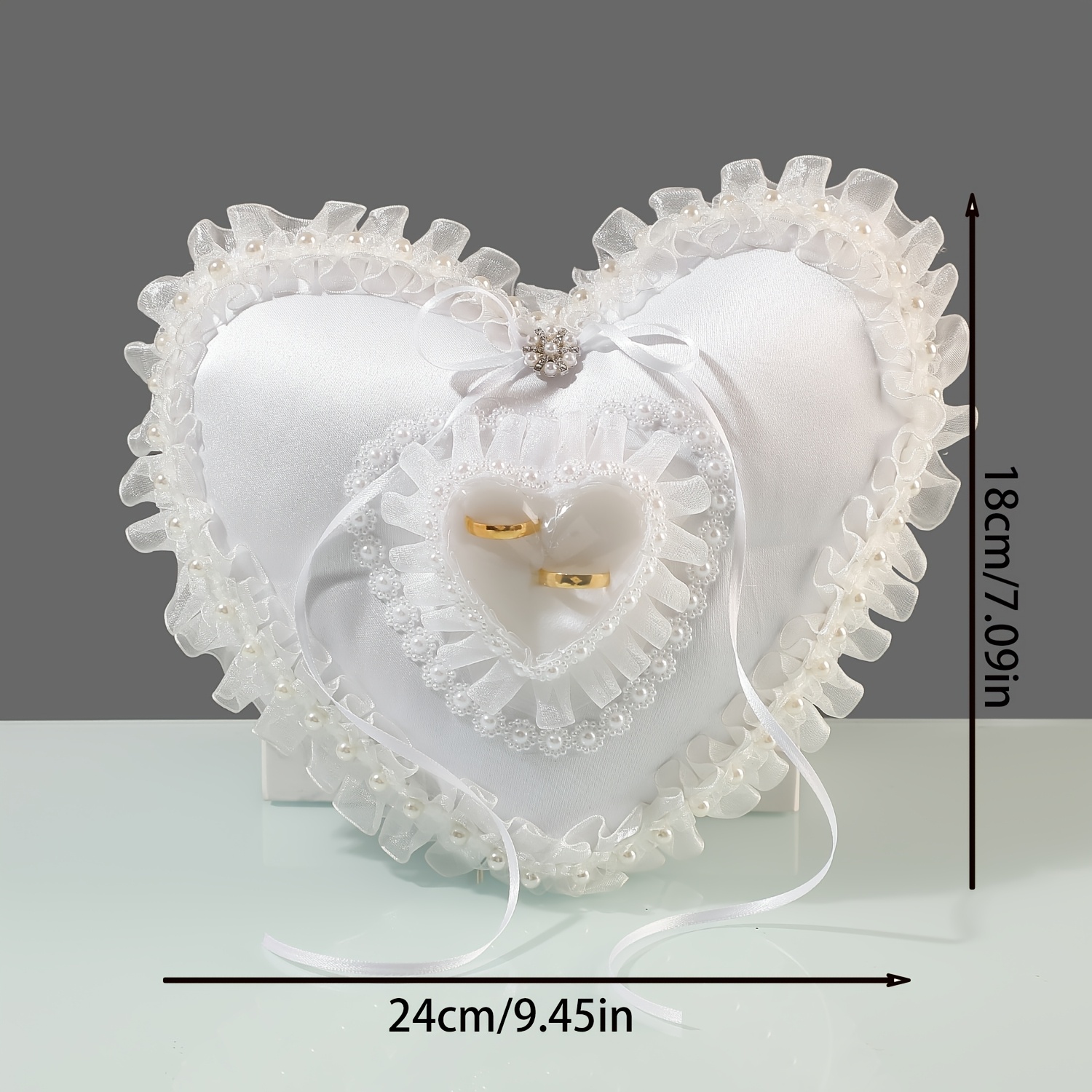 Cuscino Portafedi a Forma di C - Wedding Ceremony Supply recensione e prezzo