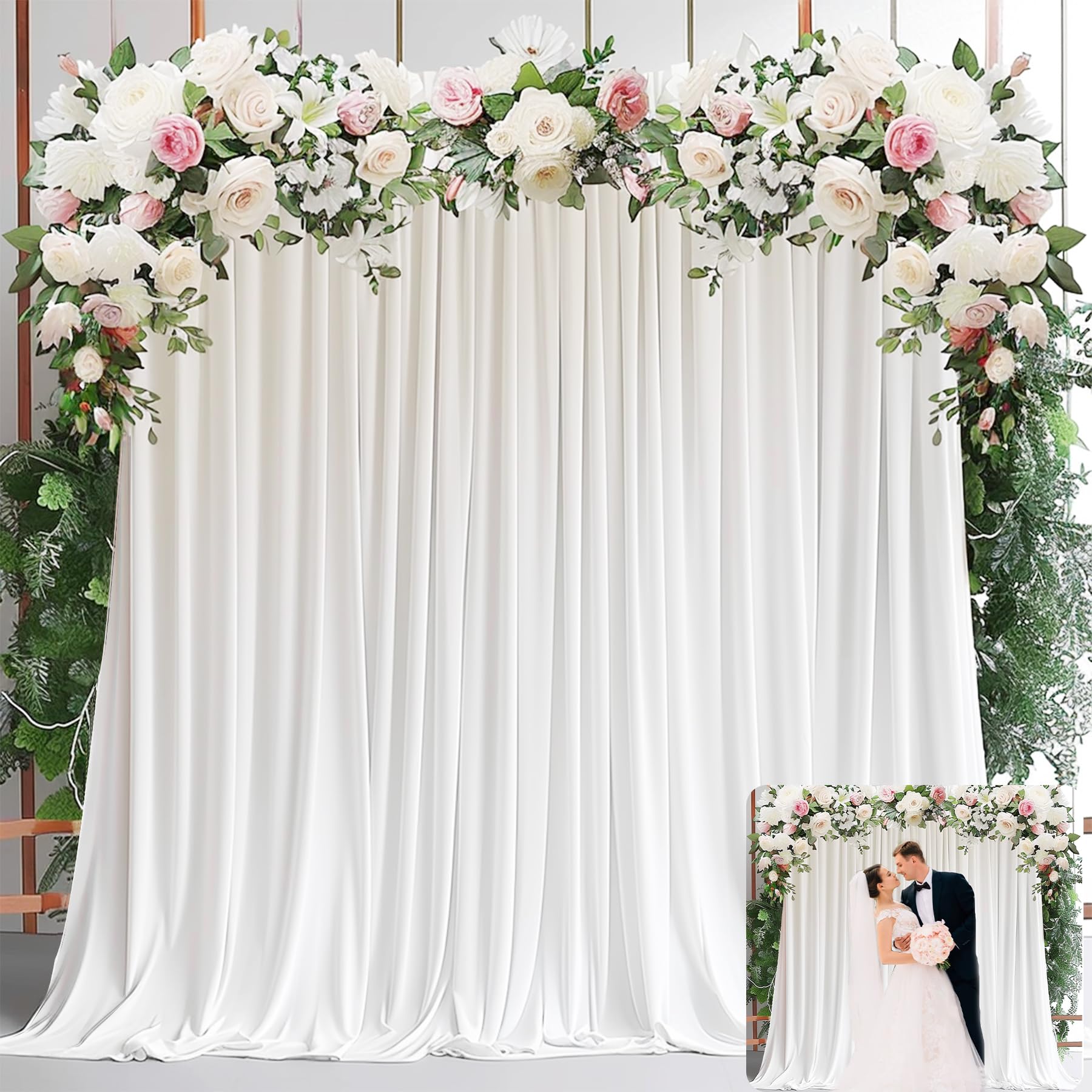 Tende bianche per feste - Sfon - Wedding Backdrop Curtain recensione e prezzo