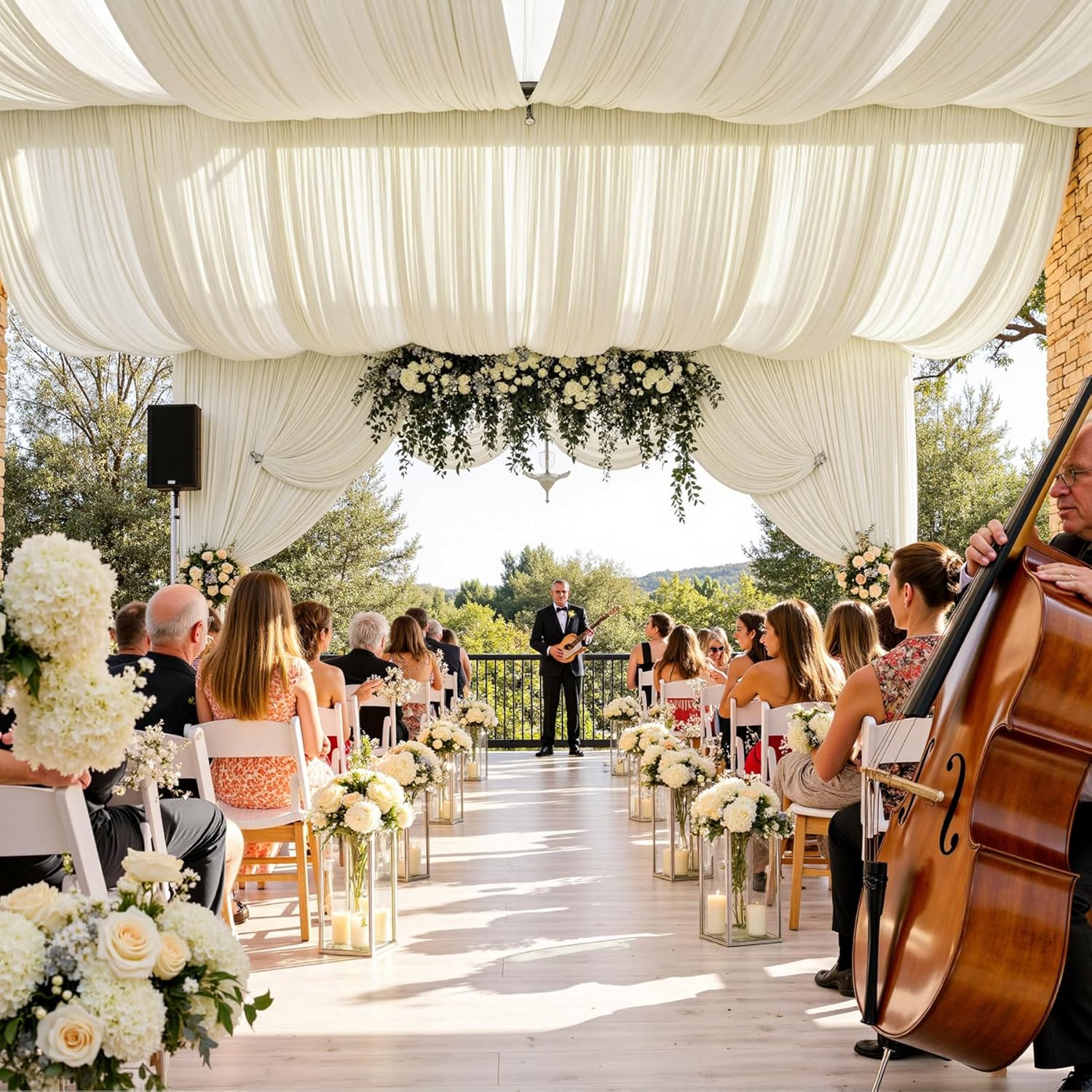 Tende bianche per feste - Sfon - Wedding Backdrop Curtain recensione e prezzo
