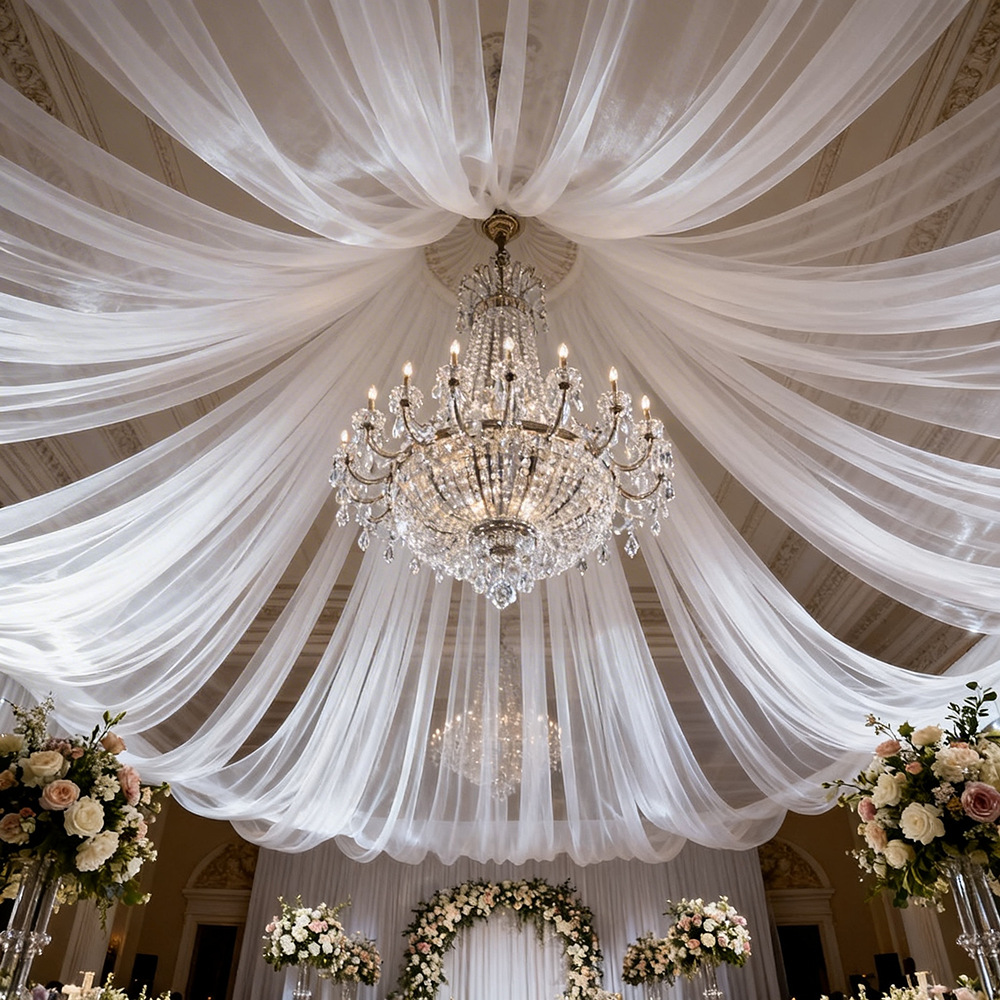 Telo in Tulle Semitrasparente  - Wedding Backdrop Curtain recensione e prezzo